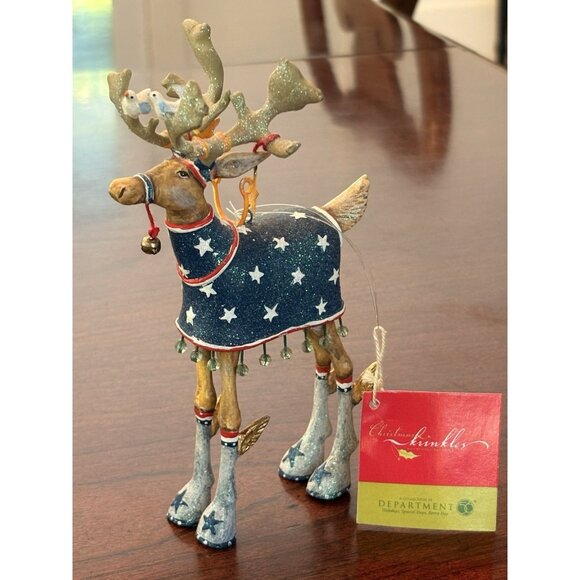New Krinkles Comet Reindeer Figurine Dashaway Collection Patience Brewster 6.5” - Picture 1 of 7